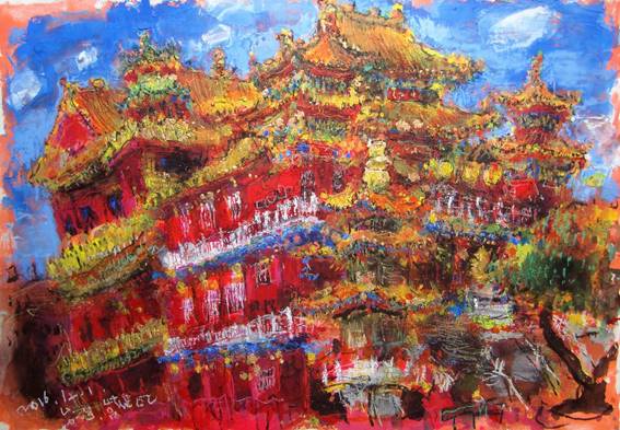 一線美術会 関西支部講習会「弓手式ニュー印象派スケッチ」